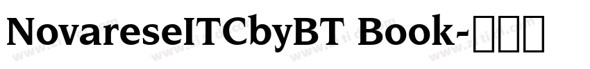 NovareseITCbyBT Book字体转换